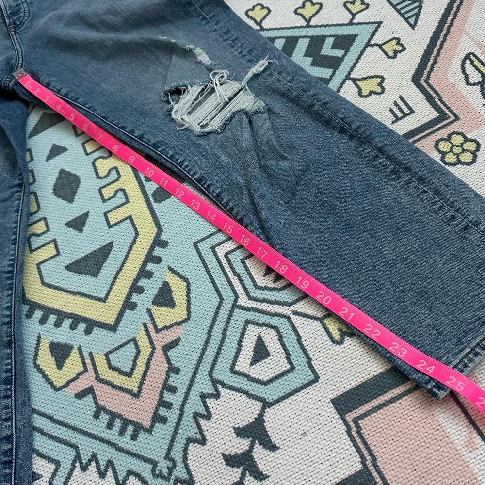 Express Stretch Ripped Mom Jean Super High Rise - Picture 11 of 14